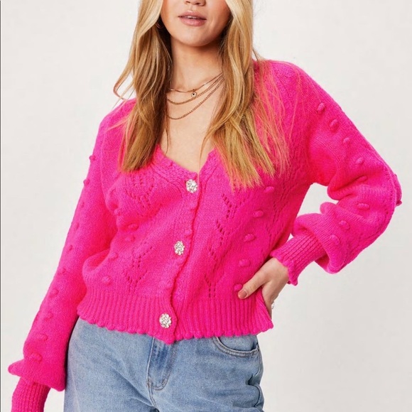 LoveShackFancy Sweaters - NWT sweater with rhinestone buttons
